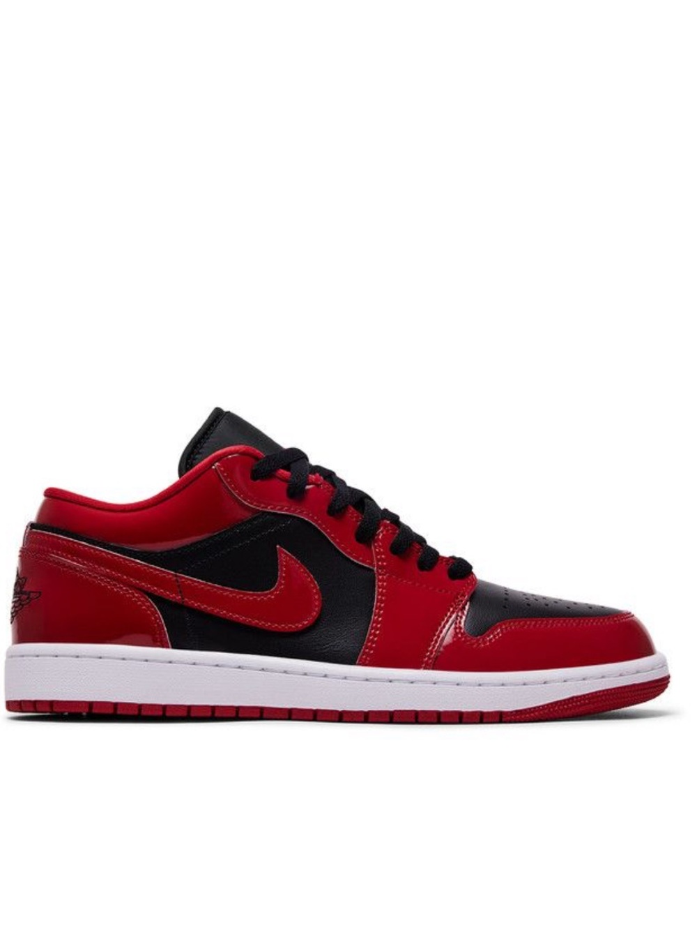 Nike Air Jordan 1 Low — Red & Black Patent Leather